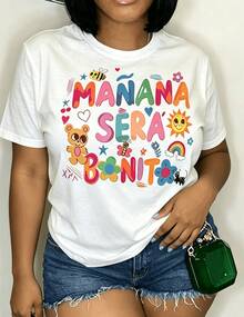 Conjunto para el Día de la Madre, Camisa de Mujer de 180g, Algodón Estampado en Cera de Alta Calidad, Estilo Vintage Un artículo esencial para la playa; -C-Store10038509-00053 - Blanco - Ver 7