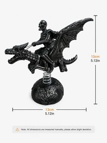 1pc Halloween Witch Or Skeleton Dragon Knight Bobblehead Figurine, Gothic Dark Fantasy Spring Ornament, Horror Desktop Decor, Suitable For Living Room, Office Desk, Haunted House And Party Decoration, Kitchen, Wedding, Bedroom, Living Room Decor - New Model - View 11