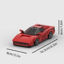 Blue/Red/Black MOC Supercar Racing Classic Building Block Car Model Toy Set, Educational Creative Toy For Children, DIY Assemble Car Model Kit For Adults, City Tech Champion Cup Series, Suitable As Birthday, Halloween, Christmas Gift For Boyfriend, Husband, Children, And For Collection And Home Decoration - Model - View 13