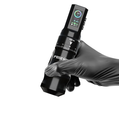 POSEIDON Wireless Rotary Tattoo Pen-7 Adjustable Stroke Levels Tattoo Gun, 1800mAh Rechargeable Battery, Digital LED Display Tattoo Machine, Ideal For Beginners & Artists, Great Gift Choice