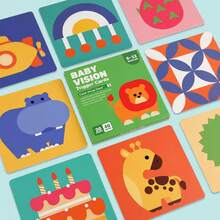 Infant Visual Trigger Cards Set - Age-Specific (0-3/3-6/6-12/12-24 Months) Visual Stimulation Flash Cards, Newborn Early Education Toys, Black & White/Colorful Patterns, Promote Infant Visual Development, Recognition And Sensory Perception - Multicolor - View 7