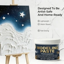 300g/600g White Acrylic Texture Paste – High Density Modeling Medium For Canvas Art - White - View 8