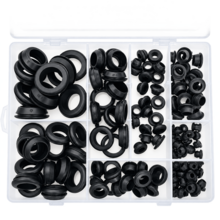 140pcs Rubber Washer Assortment Set, Includes 8 Hole Sizes: 2/13" 1/5" 5/16" 3/8" 1/2" 3/4" 13/16" 1", Suitable For Automotive, Valves, Pumps, Chemical Piping, Sprayers, Water Pipes, Tubing And PC Hardware/Piano Maintenance - 140pcs/set - View 1