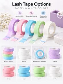1pc Eyelash Tape Cutter, Eyelash Tape Dispenser, Professional Eyelash Extension Tape Holder, Eyelash Extension Tape Cutting Tool, Portable Eyelash Tape Storage Box, Suitable For Eyelash Extensions, Eyelash Technicians, Beauty Salons, Home Studios, Travel, Christmas Gift - Multicolor - View 3