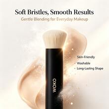 WOKO No.1 Foundation Blending Brush High-Performance Tapered Buffing Makeup Tool Densely Synthetic Bristles Professional Face Blending Brush - Black - View 8