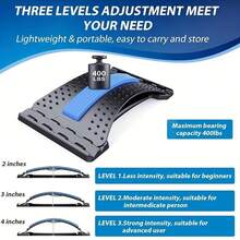4-Level Adjustable Back Stretcher And Posture Corrector. Ergonomic Lumbar Support With Massage Function, Handles, Suitable For Upper And Lower Back, For Office, Car, Home Use. Back Stretcher, Posture Correction, Durable Structure - Multicolor - View 4