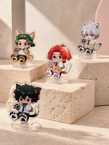 1pc 4-Style Phantom Busters Chibi Anime Acrylic Standee, Desk Decor & Collector's Item For Anime Fans, Birthday Gift, Display Stand Model Ornament, Cosplay Peripheral Desktop Decoration - Multicolor - View 2