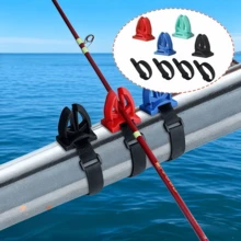 1pc/2pcs/4pcs Set Fishing Rod Holder, Multi-Functional Bridge Fishing Boat Fishing Railing Rod Protector, Wall-Mounted Garage Fishing Rod Storage Rack, Equipped With Adjustable Straps, Portable Design, Soft Material Cushioning Reduces Rod Damage, Perfect For Quick Installation On Bridges And Boats, Multiple Color Options - Multicolor - View 8