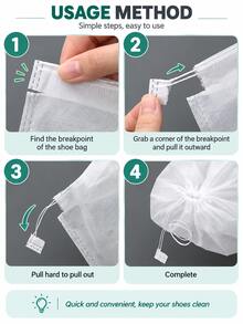 10Pcs Unisex Non‑Woven Drawstring Shoe Bags Reusable Breathable Dustproof Moistureproof Space‑Saving Portable Shoe Storage Pouch Shoe Dust Cover For Home Closet Luggage Business Trip Vacation Fit For Sneakers Running Shoes Slippers Travel Organizer - Multicolor - View 4