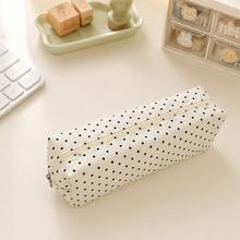 Kotak Pensil Alat Tulis untuk Siswa SMP Perempuan - Tas Penyimpanan Pensil Motif Polkadot Gaya Korea Ins Tempat Pensil Kapasitas Besar - View 8