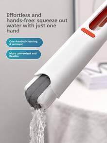 4pcs/1set (1 White Handle + 3 Mop Heads) Mini Mop With Self-Squeeze Mechanism, Portable White Synthetic Fiber Cleaning Tool, Suitable For Home, Living Room, Bedroom, Furniture And Window Cleaning, Window Cleaning Tool, Modern Mini Mop, Compact Design - Multiple Styles and Colors - View 9