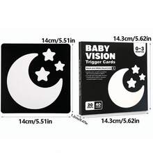 Infant Visual Trigger Cards Set - Age-Specific (0-3/3-6/6-12/12-24 Months) Visual Stimulation Flash Cards, Newborn Early Education Toys, Black & White/Colorful Patterns, Promote Infant Visual Development, Recognition And Sensory Perception - Multicolor - View 8