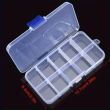 1pc Transparent Storage Box | Can Store Screws, Jewelry, And Other Small Items | Made Of Durable Transparent Shell With Secure Compartment Dividers, Storage Solution | Space-Saving Organizer | Transparent Plastic Shell, Convenient For Organizing Hardware Accessories, Especially Suitable For Back To School Season, Home, Office Or Travel Scenarios - Multicolor - View 7