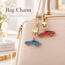 1pc Sports Car Keychain, 2D Enamel Style Car Pendant, With Gold Rotating Buckle, Mini Bag Charm, Suitable For Car Enthusiasts, Can Be Used For Keys And Backpacks, 5 Colors Available - Quantity - View 3