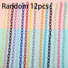 6/12/24pcs Multi-Color Fashion Acrylic Chain Accessories, Suitable For DIY Necklaces, Bracelets, Glasses, Masks, Chain Bags And Pendants - Multicolor - View 12
