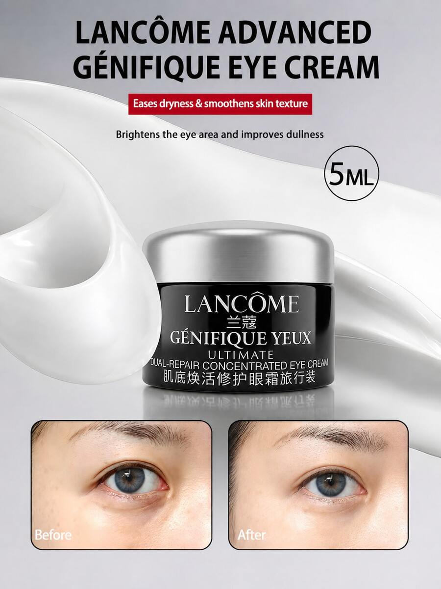 Lancôme Ultimate Repair Génifique Yeux Eye Repair Cream 5ml Mini Sample, Moisturizing Soothing Firming, Suitable For Travel And Daily Home Care - Eye Cream 5ml - View 1