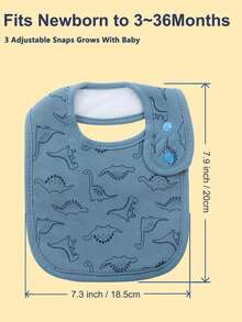 5 buah Celemek Bayi Unisex, Cocok untuk Bayi yang Tumbuh Gigi dan Mengeluarkan Air Liur, Untuk Bayi Laki-laki dan Perempuan - Warna Campuran - View 4