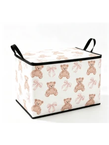 Covered Storage Box, Foldable Storage Box, Storage Box, Book Organizer, Office Organizer, Under Bed Storage, Suitable For Work, School, Dormitory Storage, Back To School Season, Dormitory Essentials, Christmas Gifts, Holiday Souvenirs, - Multicolor - View 13
