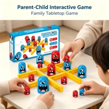 Matryoshka Tic Tac Toe Toy Red & Blue Battle Educational Desktop Game Parent-Child Interactive Strategy Toy Children's Birthday Christmas Party Holiday Gift Box Filler - Multicolor - View 4