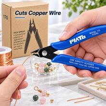 1pc Blue Flat Side Cutter Pliers Professional Jewelry Tool Set Suitable For Trimming, Beading And Cutting, Metal Wire Cutting Pliers - Blue - View 8