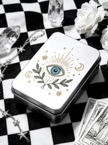 Tarot Card Storage Box, Printed With Tarot Cards, Leopard, Mysterious Eye, Witch Patterns, Can Be Used As Tarot Card Storage Box, Gift Box - Multicolor - View 6