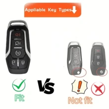 Car Key Fod Cover Case With Keychain For Ford For Fusion, For Mustang, For F150, For Edge, For Explorer, For For MKZ, For MKC, For MKX Remote Cover Exquisite High-End Keybag Suitable For Both Men And Women - Horseshoe Buckle - View 6