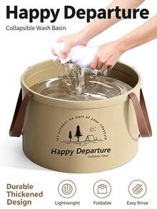 12L Outdoor Foldable Handheld Water Bucket - Collapsible Water Storage Bag - Lightweight Durable PVC Material - Camping Travel Water Storage Bag - Suitable For Hiking - Travel And Outdoor Activities - Multicolor - View 6