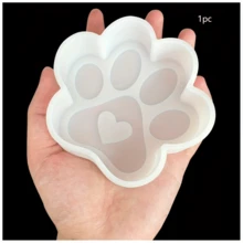 Cat Paw Silicone Mold, Heart Paw Print Resin Mold, Aromatherapy Plaster Mold, Handmade Candle Mold, Soft Silicone Material, Smooth Demolding, Non-Stick, Clear Detailed Texture, Suitable For DIY Aromatherapy Decor, Resin Crafts, Home Handmade Creations - Multicolor - View 8