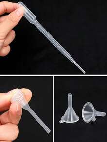 5/10pcs Perfume Refill Tool Set, Includes Plastic Refill Pump, Funnel, Soft Dropper, Small Tool Kit, Suitable For Small Refillable Perfume Bottles - View 4