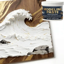 300g/600g White Acrylic Texture Paste – High Density Modeling Medium For Canvas Art - White - View 6