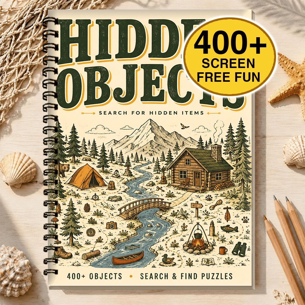 Wilderness Camping Treasure Hunt: 400+ Hidden Object Search & Color, Screen-Free Visual Puzzle Adult Stress Relief Gift, Halloween & Christmas Gift - HCYPSZ205-3 - View 1