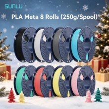 مجموعة خيوط طابعة ثلاثية الأبعاد من SUNLU، 8 لفات بوزن 0.25 كجم لكل منها، PETG، PETG مطفي عالي السرعة، PLA، PLA+، PLA+2.0، PLA مطفي، دقة أبعاد 1.75 ملم ±0.02 ملم، مجموعة بألوان متعددة، مثالية للمبتدئين وكهدية - مشاهدة 7
