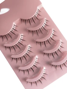 5 Pairs Eyelash Cluster Set, Voluminous Curly Soft Single Cluster False Eyelashes, 3D Faux Mink DIY Cluster Lashes, Reusable Comfortable Style, Suitable For Daily Eye Makeup - Black - View 17