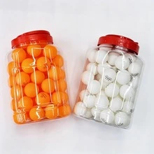 Bote con 60 Pelotas de Ping‑Pong Naranjas, Pelotas de Tenis de Mesa Resistentes para Entrenamiento Diario, Juegos Familiares y Actividades Recreativas - Naranja - Ver 6
