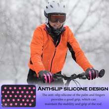 Non-Slip Cold-Resistant Touchscreen Gloves, Water-Resistant, Lightweight Warm Wind-Resistant Outdoor Gloves For Running, Cycling, Driving, Hiking In Cold Weather, Unisex Autumn/Winter Warm Gloves - Multicolor - View 5