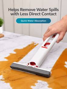 4pcs/1set (1 White Handle + 3 Mop Heads) Mini Mop With Self-Squeeze Mechanism, Portable White Synthetic Fiber Cleaning Tool, Suitable For Home, Living Room, Bedroom, Furniture And Window Cleaning, Window Cleaning Tool, Modern Mini Mop, Compact Design - Multiple Styles and Colors - View 7