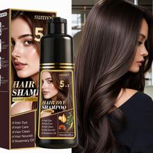 5-In-1 Ginseng & Reishi Mushroom Shampoo, Plant-Based Formula, Moisturizes Hair, Adds Shine, Quick Dyeing, Long-Lasting Color, Gentle & Non-Irritating, Suitable For All Hair Types - Multicolor - View 11