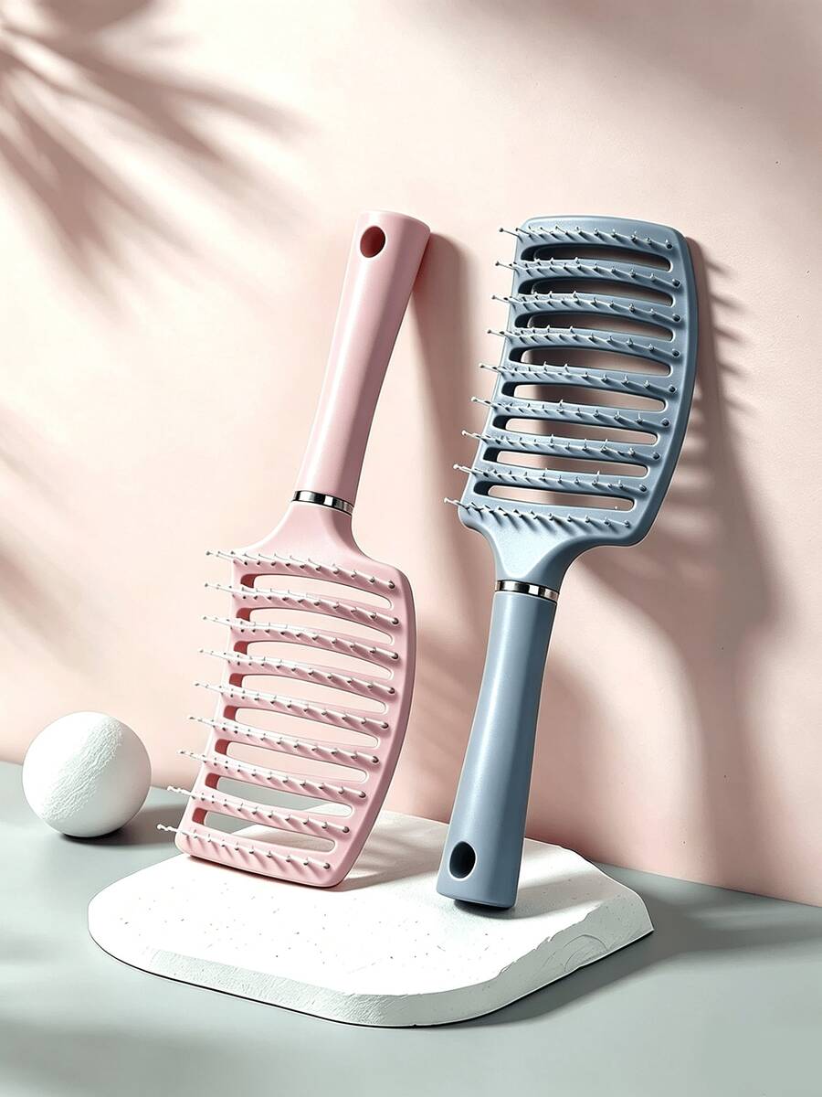 Lược chải tóc xoăn gợn sóng cỡ lớn cho nữ, bàn chải cong lớn, lược đệm khí massage tạo kiểu tóc bồng bềnh - Nhiều màu - Xem 1