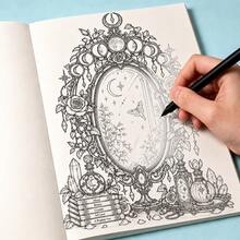 Stress Relief Gothic Line Art Doodle, Featuring Exquisite Doodle Patterns For You To Trace And Color, Designed To Provide A Peaceful And Creative Spiritual Sanctuary. Whether You Are An Art Enthusiast Or Someone Seeking A Way To Relieve Stress - HCYPSZ212 - View 2