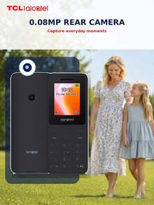 Ponsel Fitur TCL Alcatel 1021 2G, Layar 1,77 Inci, Pengisian Daya Tipe-C, Kamera Belakang, Radio FM & Pemutar Musik, Ponsel Keypad Portabel Ringkas, Hitam - Hitam - View 4