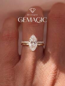 2pcs/Set & Single Row Rings, Inlaid With 2 Carat Oval Gemstones, Elegant Ladies Ring Set, Suitable For Dates, Parties, Anniversaries, Stackable, Exquisite Women's Jewelry Gift - Horse Eye Ring Set - View 3