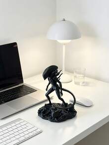 3D Printed Interstellar Visitor Alien Statue, Original Thin-Limbed Large-Headed Alien Design, Office Home Bookshelf Desktop Decor, Sci-Fi Gaming Gift For Boyfriend/Men - Interstellar Visitor Alien Statue - View 12