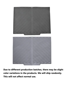1pc Non-Slip Silicone Kitchen Mat With Drain Groove, Can Be Used As Sink Or Countertop Drying Mat, Quick Drying, Suitable For Pots, Pans And Dishware, Heavy Duty Countertop Protector - Multicolor - View 4