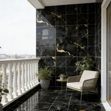 1 Roll Marble Pattern Kitchen Countertop Sticker, Waterproof Easy-Tear Sticker, Glossy Marble Texture, Suitable For Kitchen, Bathroom, Table, Etc., Wall Sticker, Vinyl Sticker, For Home Decor, Spring Decor, Holiday Decor Sticker, Birthday Graduation Gift, Wallpaper, Wall Sticker, Room Decor, Wall Decor - Black - View 11