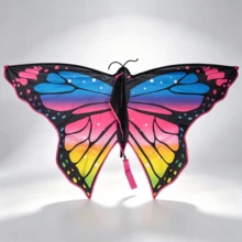 Colorful Long-Tail Butterfly Kite, Easy To Fly In Light Wind, Outdoor Photography Prop - Artificial Butterfly Blue Pink + 100m Spool - View 6