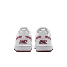 Nike COURT BOROUGH RECRAFT Comfortable Versatile GS Low-Top Sneakers White/Red Unisex - White - View 4