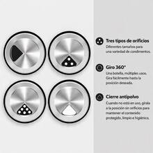 Especiero 6 Frascos Vidrio Giratorio Organizador Condimentos - Óxido marrón - Ver 5