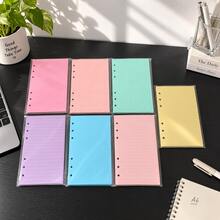 A6 Loose Leaf Notebook Papers, 40 Sheets Colourful Notebook Refill Papers, 6 Holes DIY Index Diary - Multicolor - View 3