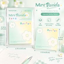 Dream Shattered Ice Series Sticky Notes 40pcs/Pack Fresh Dreamy Message Tear-Off Memo N-Times Reusable INS Creative Planner Supplies - one-size - View 4
