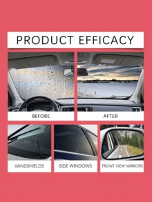 Car Windshield Anti-Fog Kit - ABS Resin Cleaning Brush With Application Sponge And Microfiber Cloth, Removes Oil Film, Water Spots And Fog, Improves Visibility, Universal Fit For Windshields, Side Windows, Rearview Mirrors, Glasses, Helmets, Easy To Use - A - View 7